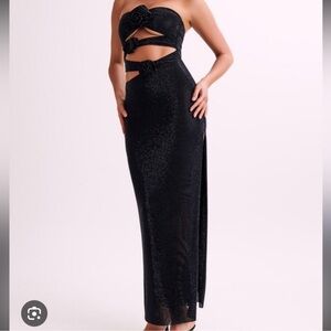 Meshki XS Black Diamanté Dress